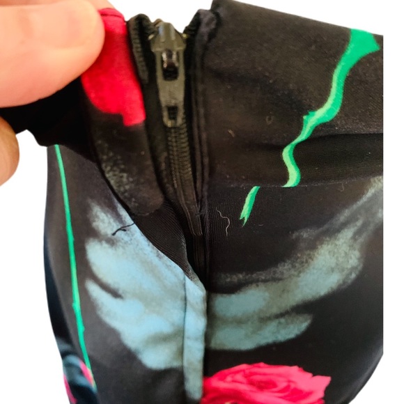 Vintage 70’s Rose Print Disco Queen Halter Maxi Dress - Picture 6 of 6